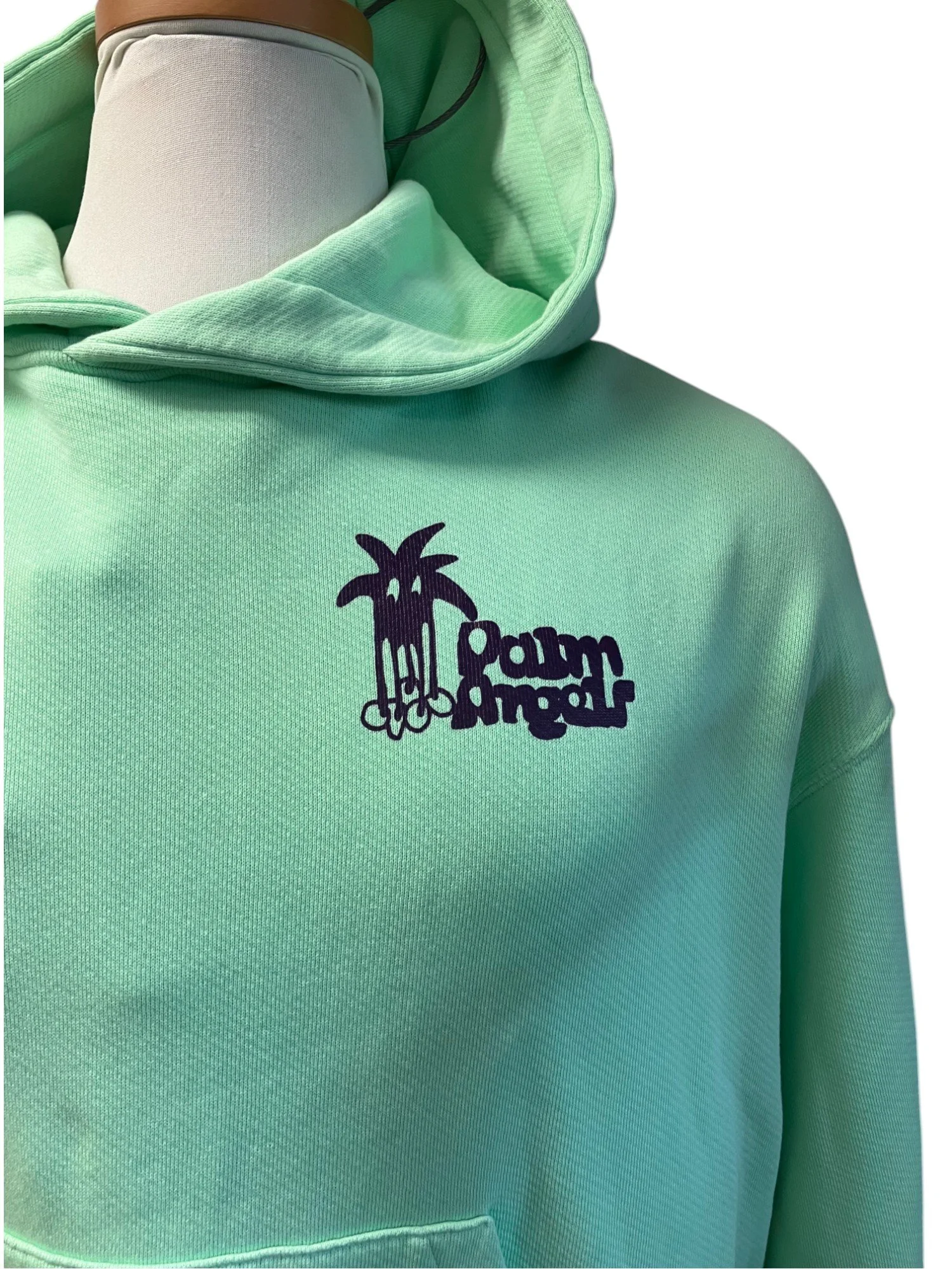 Palm Angels Printed Hoodie, Light Green, Size M — Mercer